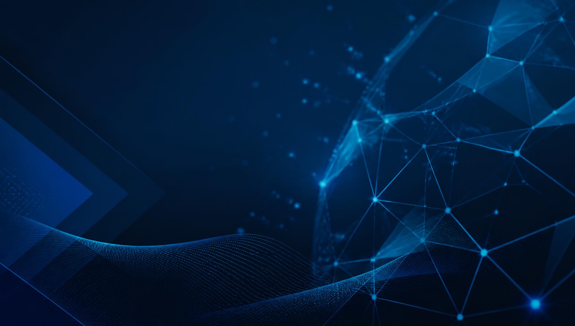 Abstract network of connected nodes representing human-centred technology